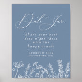 Bruiloftsactiviteit met periwinkle wilde bloem dat poster (Voorkant)