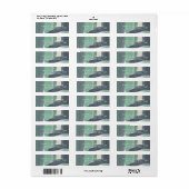 Bruiloftsadreslabel Zeeglas Etiket (Full Sheet)