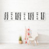 Bruiloftsbanner 2.5 'x 12' spandoek (Insitu)
