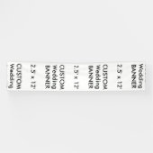Bruiloftsbanner 2.5 'x 12' spandoek (Horizontaal)