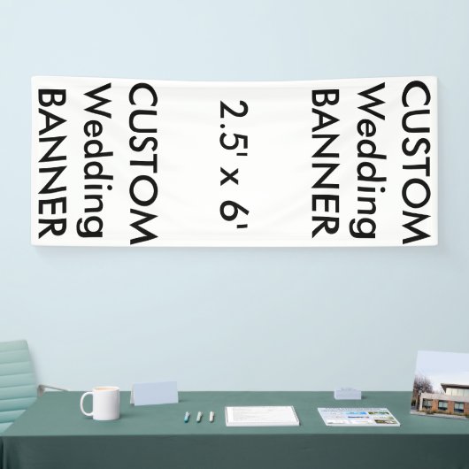 Bruiloftsbanner 2.5 'x 6' spandoek (Beurs)
