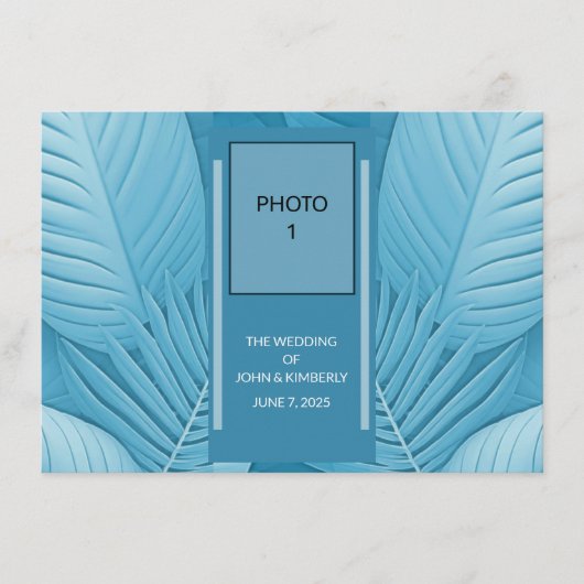 Bruiloftsbehuizing kleurenpalet fotokaart informatiekaartje (Voorkant)