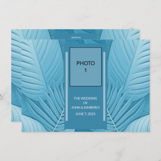 Bruiloftsbehuizing kleurenpalet fotokaart informatiekaartje (Voorkant / Achterkant)