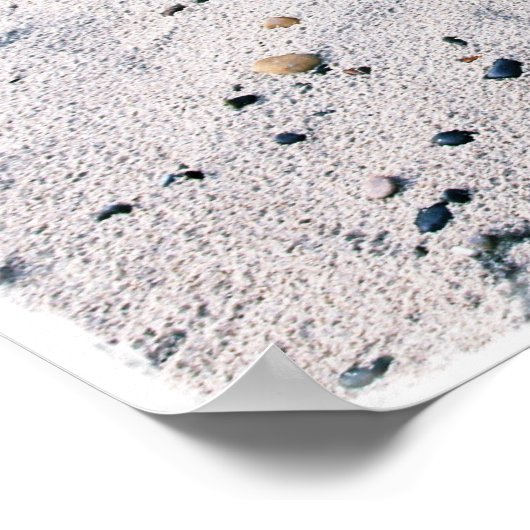 Bruiloftsbewaarstuk of gastboek voor het strand poster (Hoek)