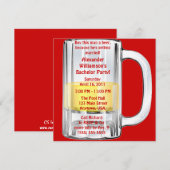 Bruiloftsbierpul voor vrijgezellenfeest kaart (Voorkant / Achterkant)