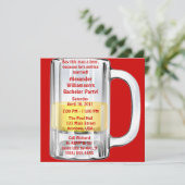 Bruiloftsbierpul voor vrijgezellenfeest kaart (Staand voorkant)