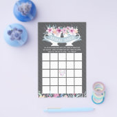 Bruiloftsbingo, Theepartij met Bloemen Flyer (Enkel)