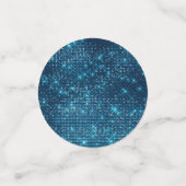 Bruiloftsblauw en Roos goud Confetti (Kleine voorkant)