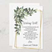 Bruiloftsbloemen Groene beplanting Wensputkaart Kaart (Voorkant / Achterkant)