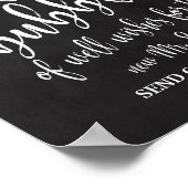 Bruiloftsbord 'Bellen Vaarwel' 8x10 Chalkboard Poster (Hoek)