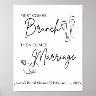 Bruiloftsborrel Bruidssalon Bord Poster