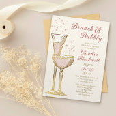 Bruiloftsborrel Bruisende Vintage Uitnodiging