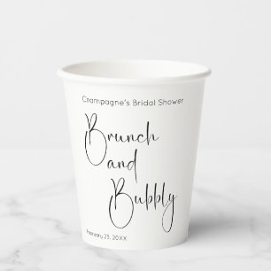 Bruiloftsborrel Brunch en Bruisend Vrouwvolk Papieren Bekers