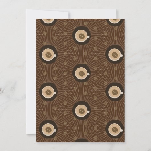 Bruiloftsborrel Coffee Bar Gouden Schrift Kaart (Achterkant)