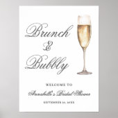 Bruiloftsborrel en brunch bruidsshower welkomstbor poster (Voorkant)