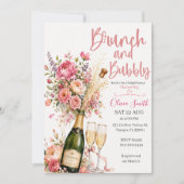 Bruiloftsborrel en brunch bruidsuitnodiging kaart (Voorkant)