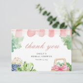 Bruiloftsborrel Fresh Off The Market Bedankkaart (Staand voorkant)