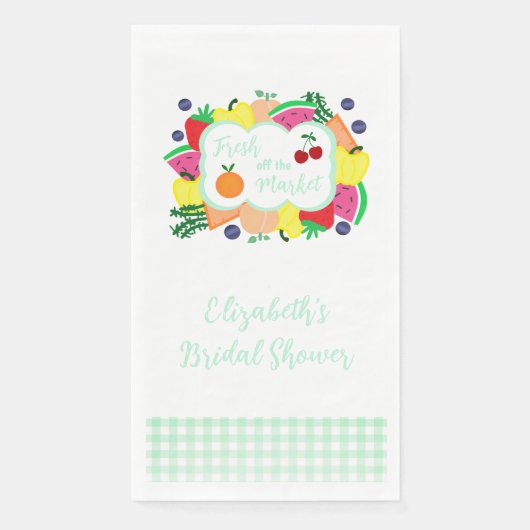 Bruiloftsborrel: Fresh Off The Market Servet (Voorkant)