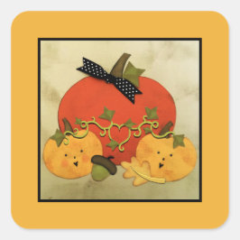 Bruiloftsborrel Halloween in oktober Vierkante Sticker