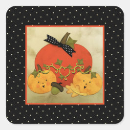 Bruiloftsborrel Halloween in oktober Vierkante Sticker