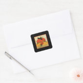 Bruiloftsborrel Halloween in oktober Vierkante Sticker (Envelop)