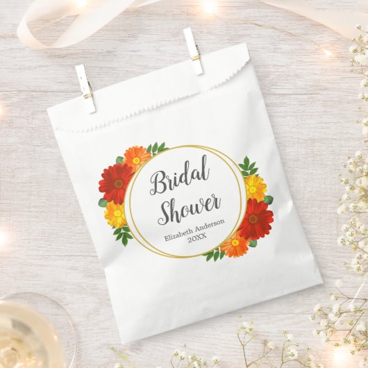 Bruiloftsborrel Herfstbloemen Bedankzakje (Geknipt)