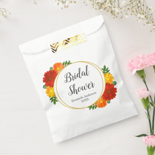 Bruiloftsborrel Herfstbloemen Bedankzakje (Gezegeld)