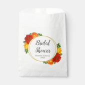 Bruiloftsborrel Herfstbloemen Bedankzakje (Voorkant)