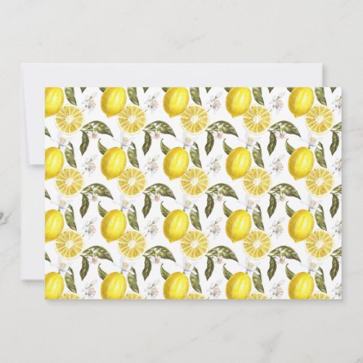 Bruiloftsborrel Lemon Main Squeeze Kaart (Achterkant)