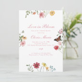 Bruiloftsborrel Love in Bloom Kaart (Staand voorkant)