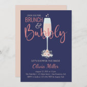 Bruiloftsborrel met brunch en bubbels kaart (Voorkant / Achterkant)