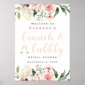 Bruiloftsborrel met brunch en bubbels welkomstbord poster (Voorkant)