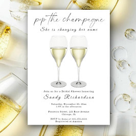 Bruiloftsborrel met champagne kaart