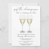 Bruiloftsborrel met champagne kaart (Voorkant)