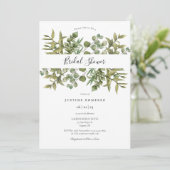 Bruiloftsborrel met Eucalyptusgroen Kaart (Staand voorkant)