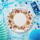 Bruiloftsborrel met herfstbloemen papieren bordje (Feest)