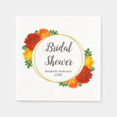 Bruiloftsborrel met herfstbloemen servet (Voorkant)