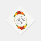 Bruiloftsborrel met herfstbloemen servet (Hoek)