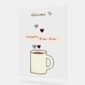 Bruiloftsborrel met koffie acryl bord (Hoek)