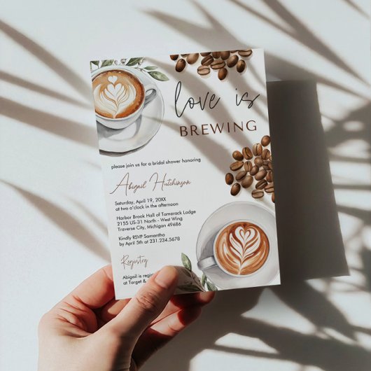 Bruiloftsborrel met koffie - De liefde borrelt op Kaart