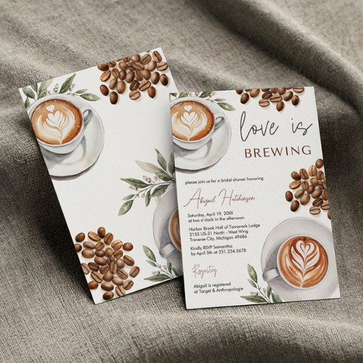 Bruiloftsborrel met koffie - De liefde borrelt op Kaart