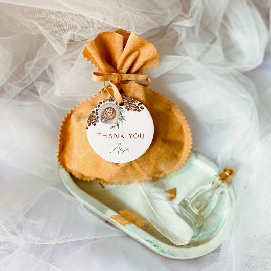 Bruiloftsborrel met koffie - De liefde is in de lu Bedankjes Labels