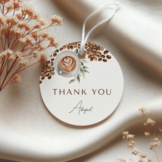 Bruiloftsborrel met koffie - De liefde is in de lu Bedankjes Labels