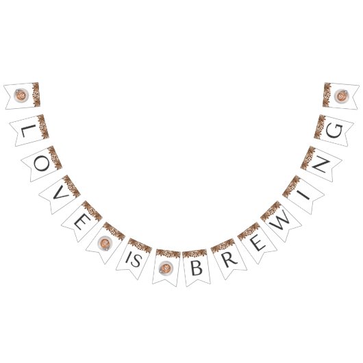 Bruiloftsborrel met koffie - De liefde is in de lu Vlaggetjes (Alle)