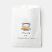 Bruiloftsborrel met koffie en croissants bedankzakje (Voorkant)