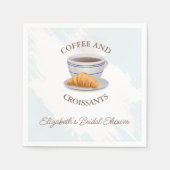 Bruiloftsborrel met koffie en croissants servet (Voorkant)