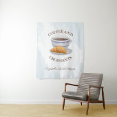 Bruiloftsborrel met koffie en croissants wandkleed (In situ)