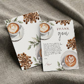 Bruiloftsborrel met koffie - Liefde is aan het bro Bedankkaart