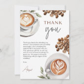 Bruiloftsborrel met koffie - Liefde is aan het bro Bedankkaart (Voorkant)