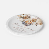 Bruiloftsborrel met koffie 'Liefde is aan het brou Papieren Bordje (Gekanteld)